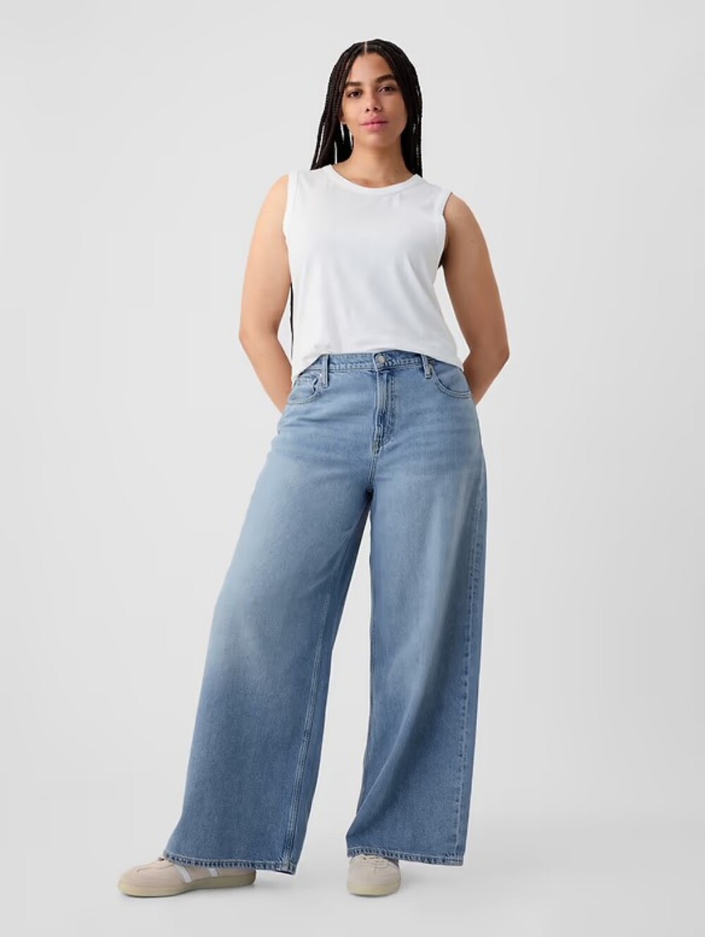 GAP Light Blue Baggy Mid-Rise Ultrasoft Denim Jeans